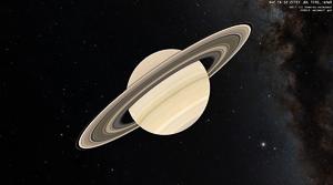 Image of Saturn rendered with OpenSpace software.